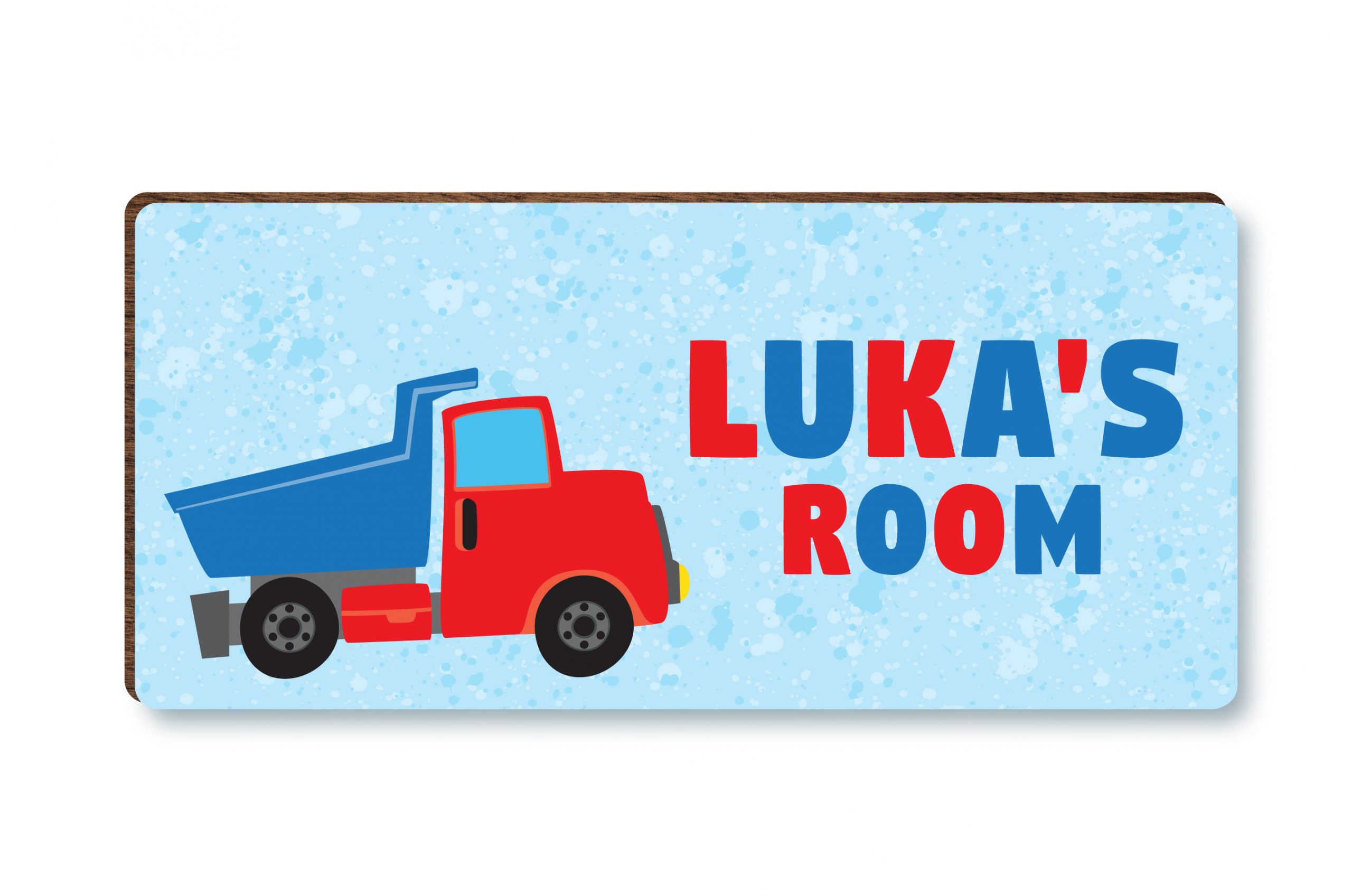 Personalised Truck Boys Wooden Bedroom Door Sign, Plaque, Gift - Image 3