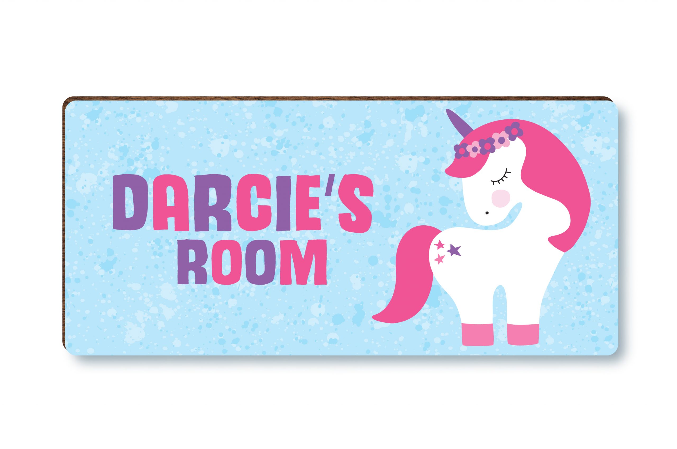 Personalised Unicorn Girls Wooden Bedroom Door Sign, Plaque, Gift - Image 3