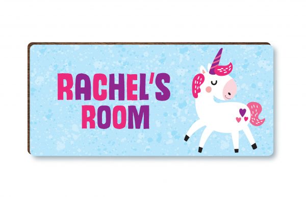 Personalised Unicorn Girls Wooden Bedroom Door Sign, Plaque, Gift - Image 3