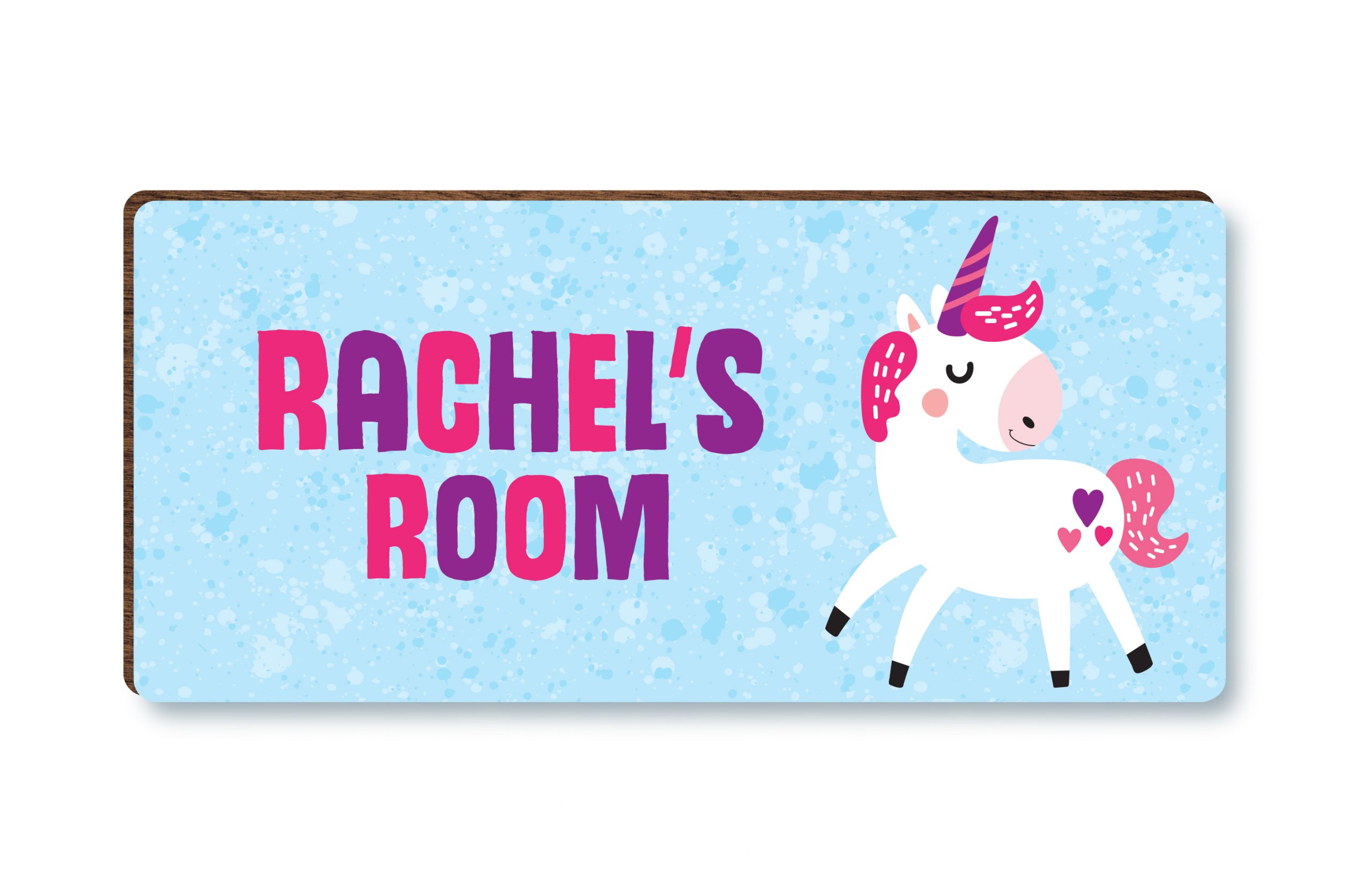 Personalised Unicorn Girls Wooden Bedroom Door Sign, Plaque, Gift - Image 3