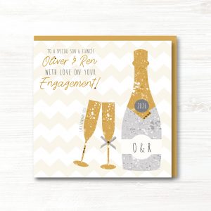 Personalised Handmade Congratulations On Your Engagement Card, Any Relation