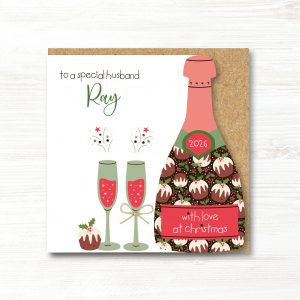 Personalised Handmade Christmas Card, Husband, Wife, Boyfriend, Girlfriend