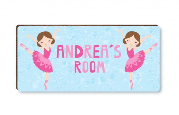 Personalised Ballerina Girls Wooden Bedroom Door Sign, Plaque, Gift - Image 3