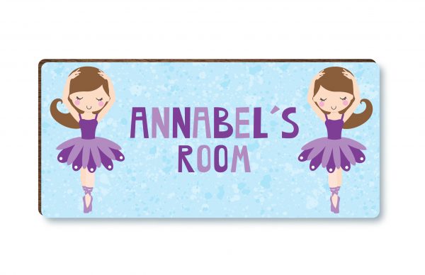 Personalised Ballerina Girls Wooden Bedroom Door Sign, Plaque, Gift - Image 3