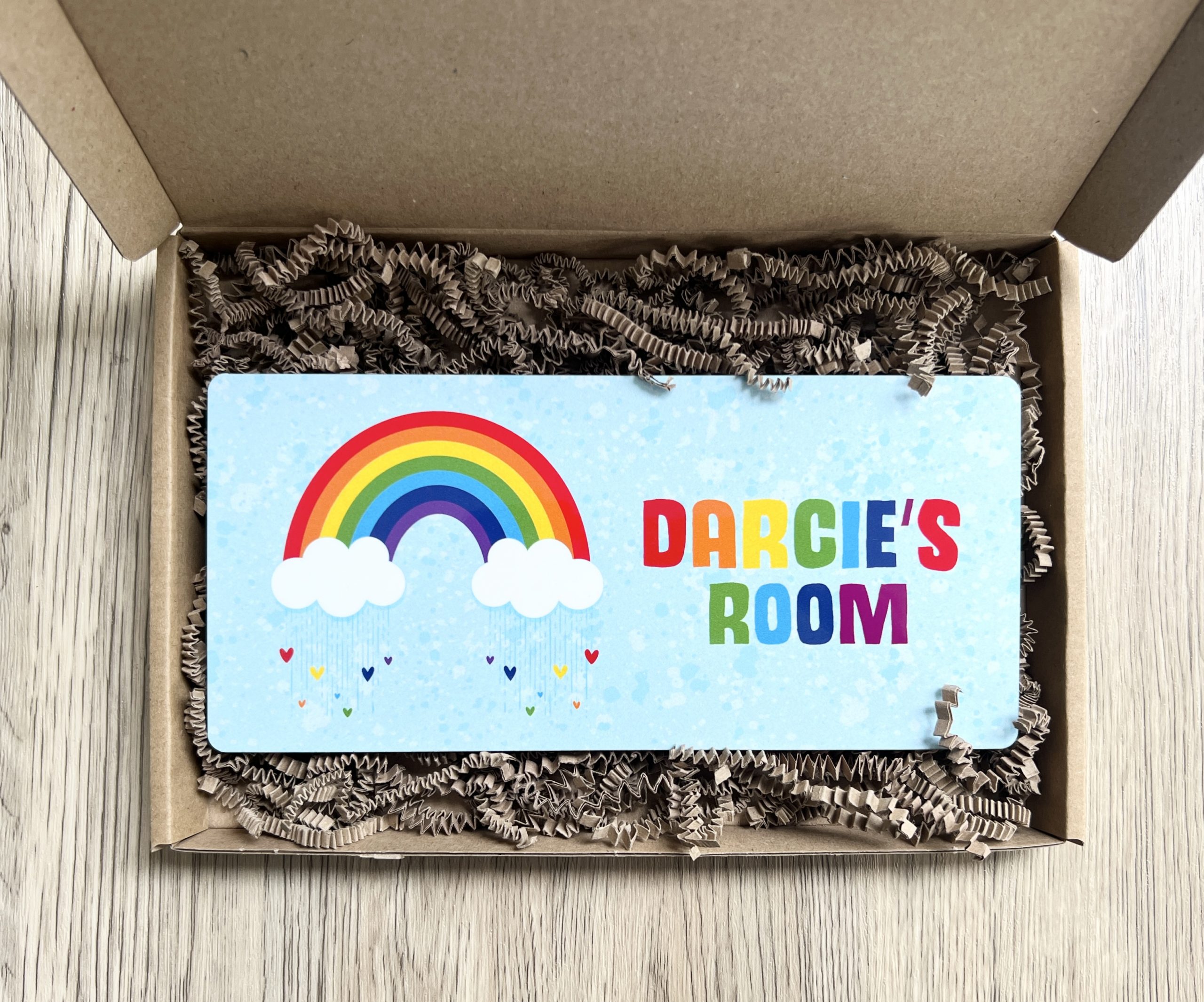 Personalised Rainbow Wooden Bedroom Door Sign, Plaque, Gift - Image 4
