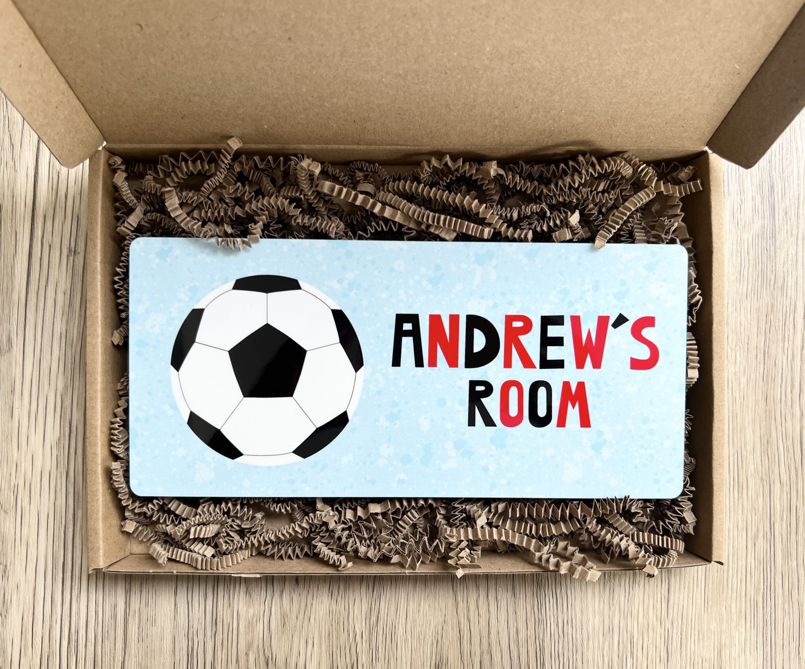 Personalised Football Boys Wooden Bedroom Door Sign, Plaque, Gift - Image 4
