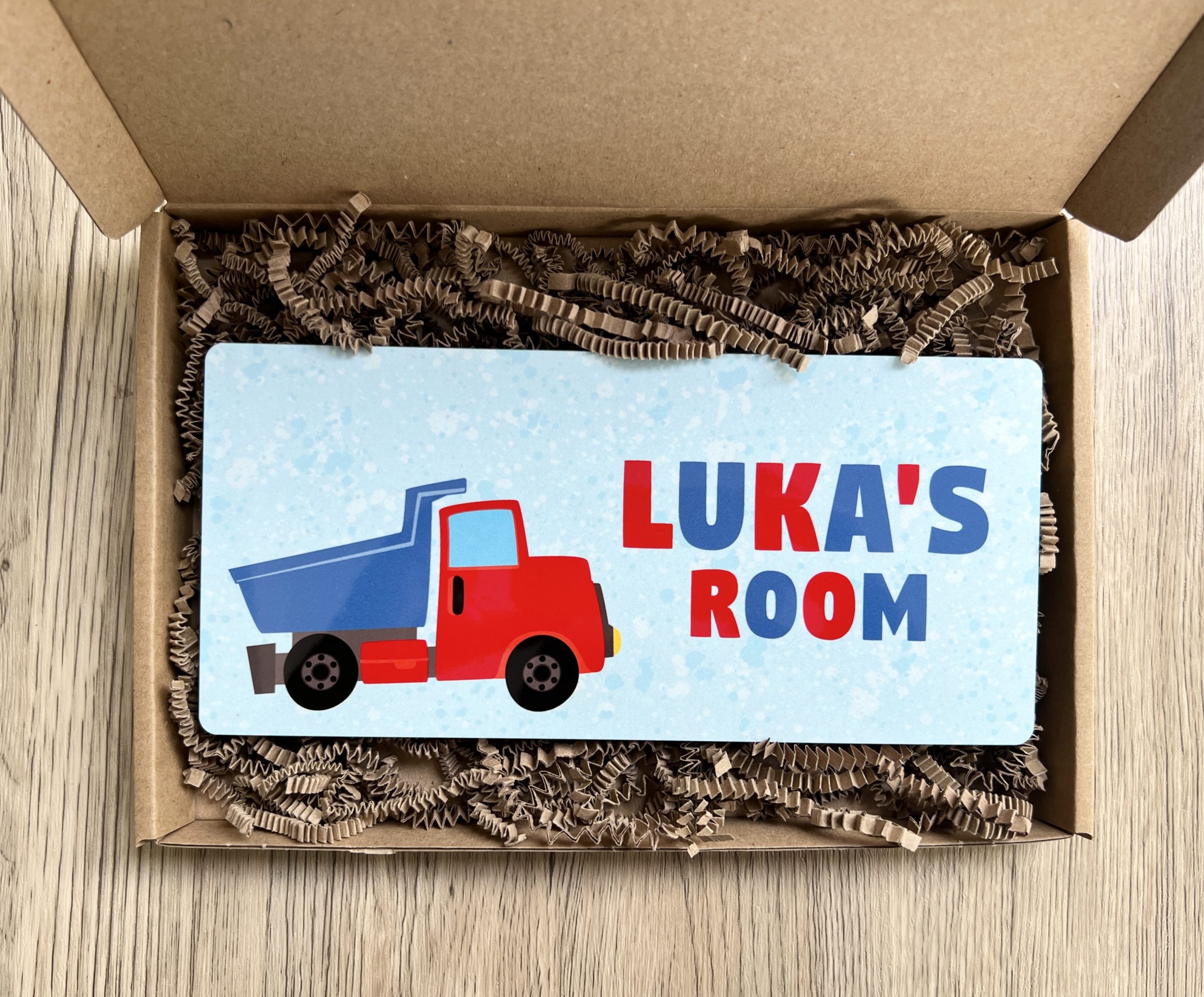 Personalised Truck Boys Wooden Bedroom Door Sign, Plaque, Gift - Image 4