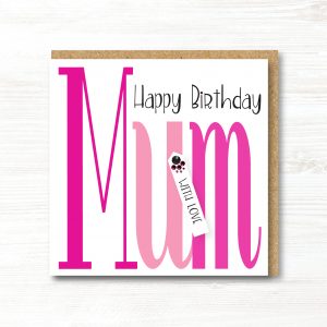 Personalised Handmade Mum Birthday Card