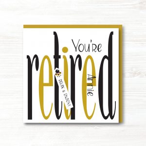 Personalised Handmade Retirement Card