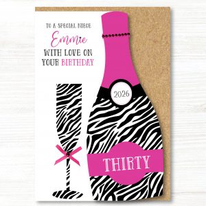 A5 Personalised Handmade Birthday Card 18th, 21st, 30th, 40th, 50th, 60th, 70th Any Relation