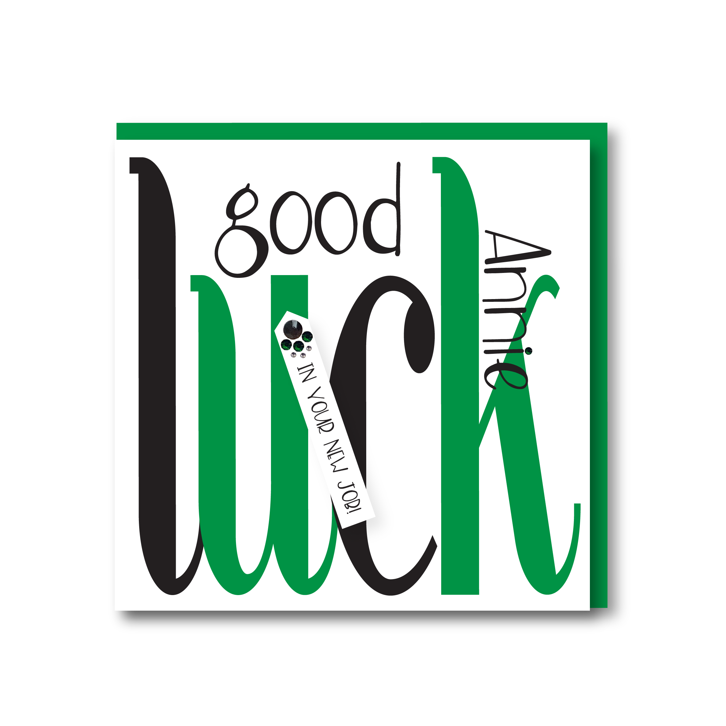 Personalised Handmade Good Luck , New Job Card - Image 2