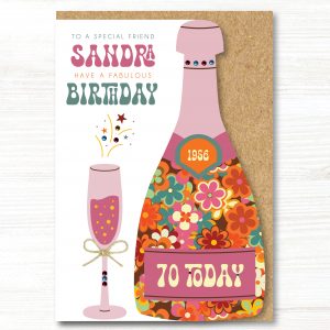 A5 Personalised Handmade Birthday Card 18th, 21st, 30th, 40th, 50th, 60th, 70th Any Relation