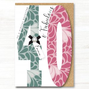 A5 Personalised Handmade Birthday Card 18th, 21st, 30th, 40th, 50th, 60th, 70th, Daughter, Sister, Friend, Granddaughter, Auntie