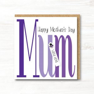 Personalised Handmade Mother's Day Card, MUM