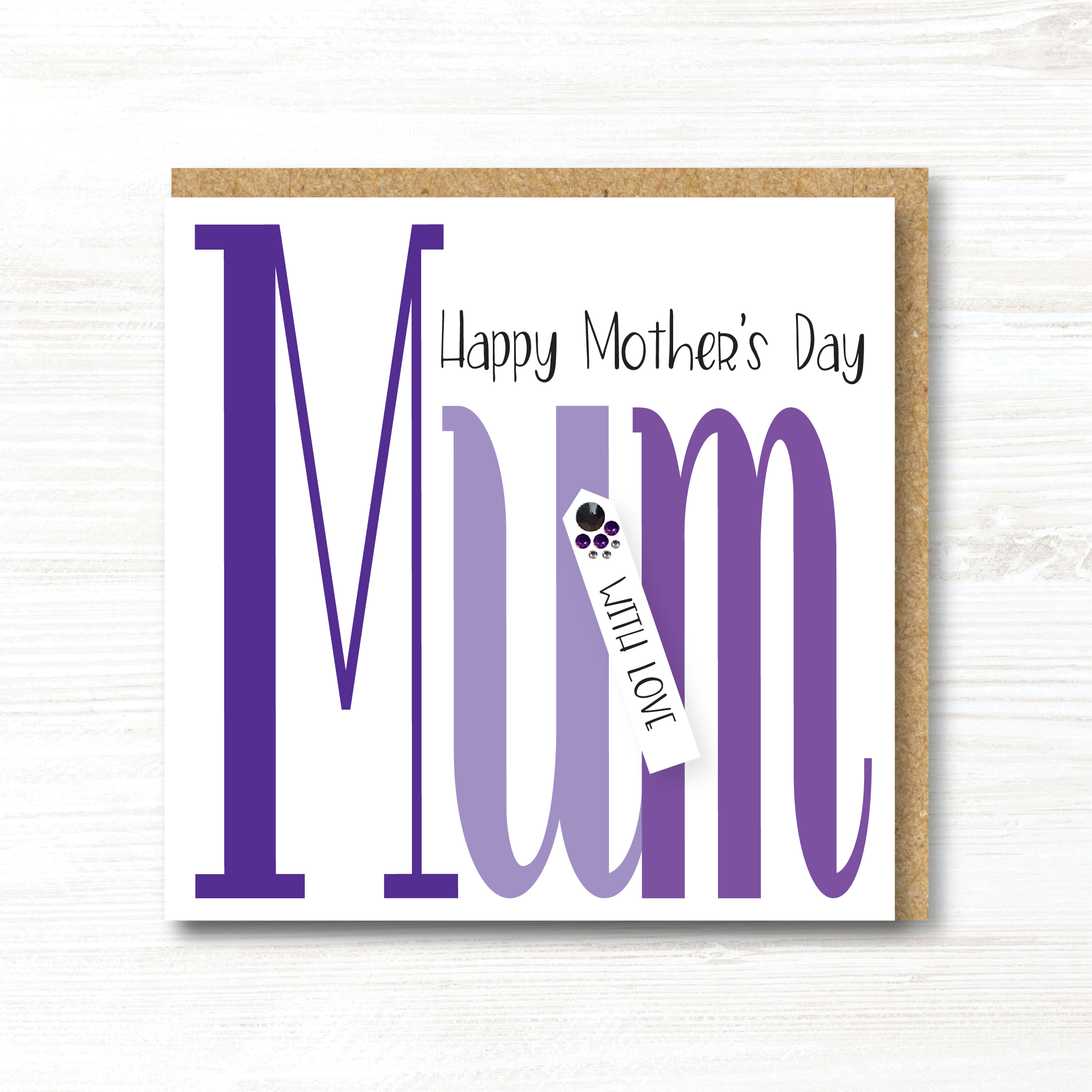 Personalised Handmade Mother's Day Card, MUM