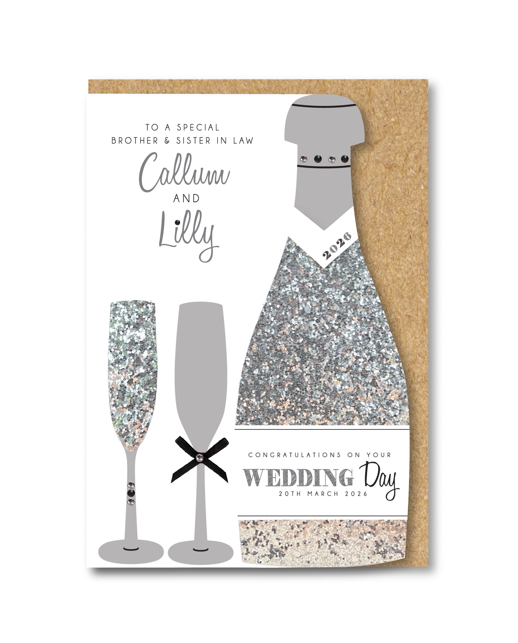 A5 Personalised Handmade Congratulations On Your Wedding Day Card, Any Relation - Image 2