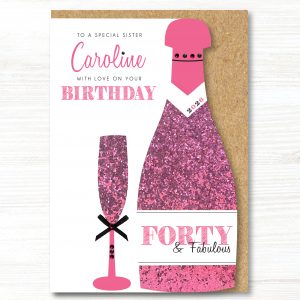 A5 Personalised Handmade Birthday Card 18th, 21st, 30th, 40th, 50th, 60th, 70th, Any Relation