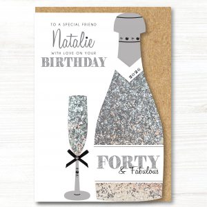 A5 Personalised Handmade Birthday Card 18th, 21st, 30th, 40th, 50th, 60th, 70th, Any Relation