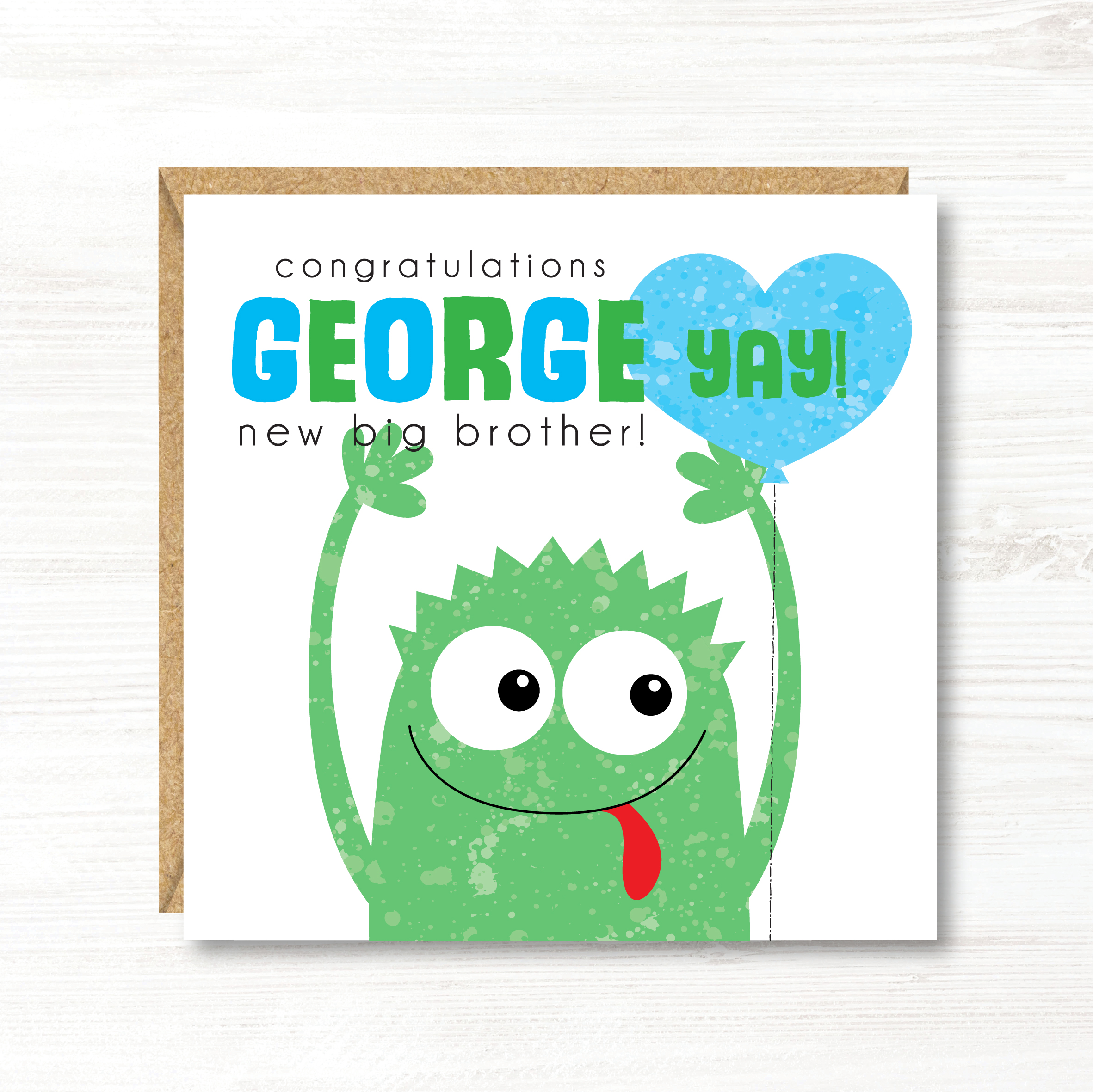 Personalised Big Brother Card