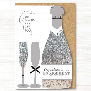 A5 Personalised Handmade Engagement Card, Any Relation