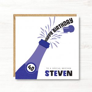 Personalised Handmade Male Birthday Card, Any Age, Any Relation