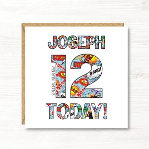 Personalised Boys Birthday Card, 2nd, 3rd, 4th, 5th, 6th, 7th, 8th, 9th, 10th, Brother, Nephew, Son, Grandson