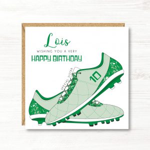 Personalised Football Birthday Card, Any Age, Any Relation