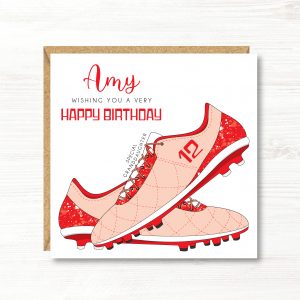 Personalised Football Birthday Card, Any Age, Any Relation