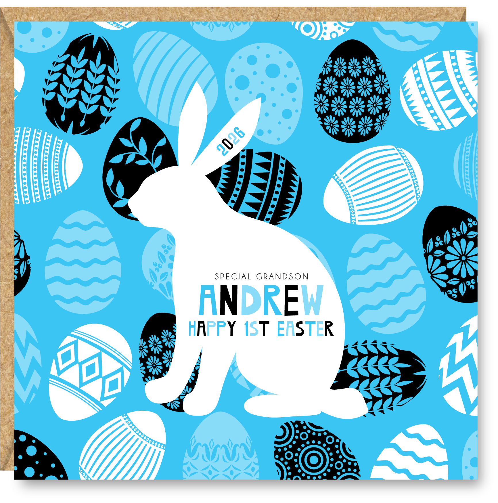 Personalised Boy Easter Card/First 1st Easter Card, Son, Grandson, Nephew, Great Grandson, Godson, Brother, Friend - Image 2