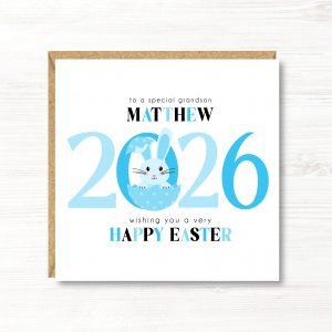 Personalised Boy Easter Card/First 1st Easter Card, Son, Grandson, Nephew, Great Grandson, Godson, Brother, Friend