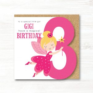 Personalised Handmade Girl Fairy Birthday Card, 1st ,2nd ,3rd, 4th, 5th, 6th, 7th, 8th, 9th