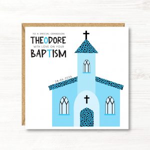 Personalised Boy Christening/Baptism/First Holy Communion, Son, Grandson, Nephew, Godson
