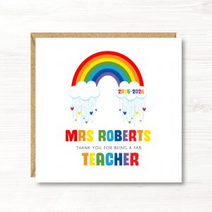 Personalised Thank You Teacher Card