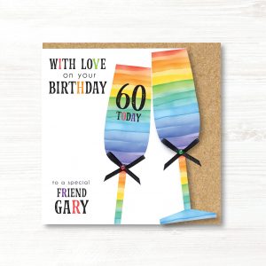 Personalised LGBT Birthday card, Gay, Lesbian, Any Age, Any Relation