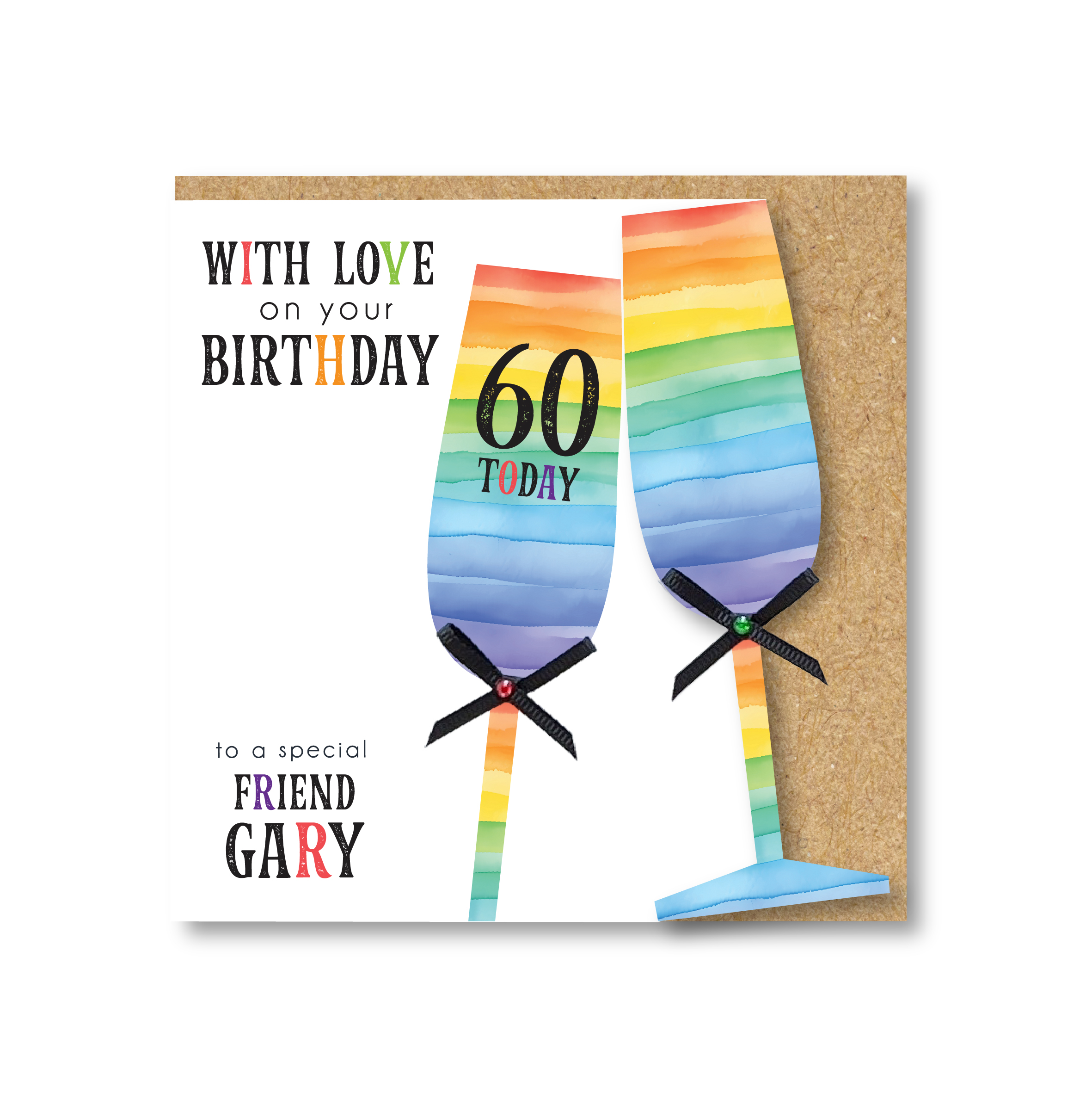 Personalised LGBT Birthday card, Gay, Lesbian, Any Age, Any Relation - Image 2