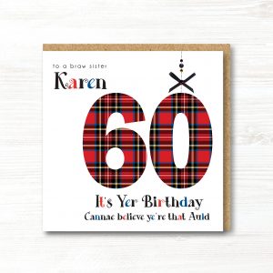 Personalised Handmade Scottish Birthday Card, Any Age, Any Relation