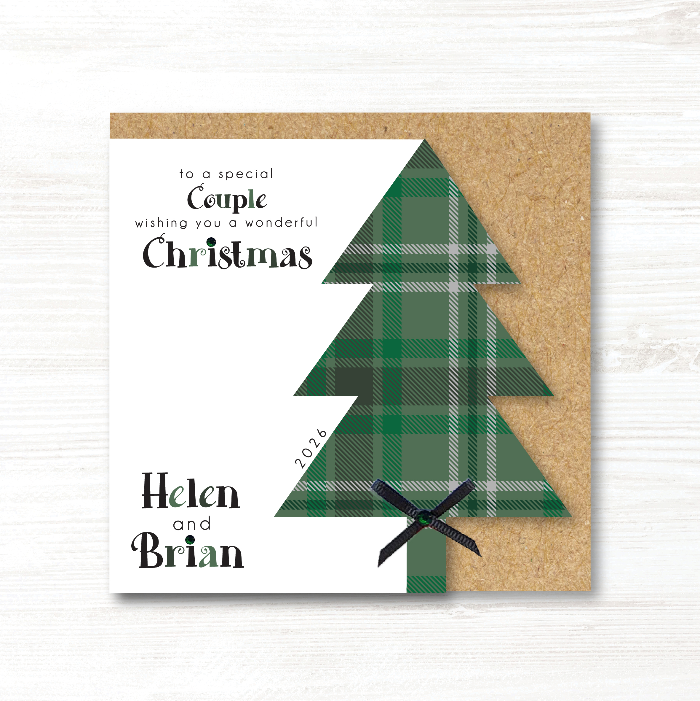Personalised Handmade Christmas Card - Any Relation