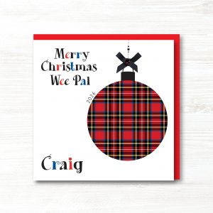 Personalised Handmade Scottish Christmas Card, Wee Pal