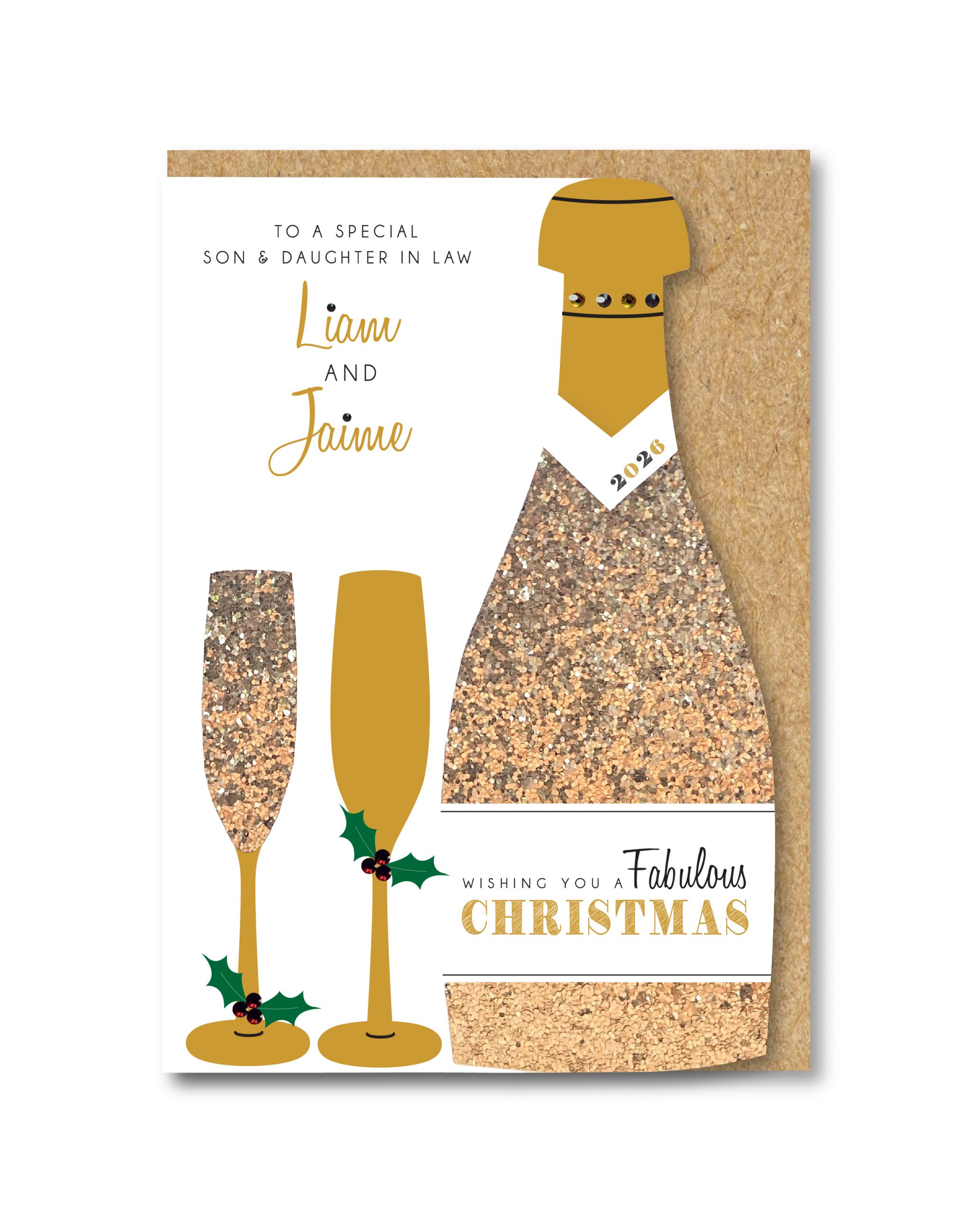 A5 Personalised Handmade Christmas Card - Any Relation - Image 2