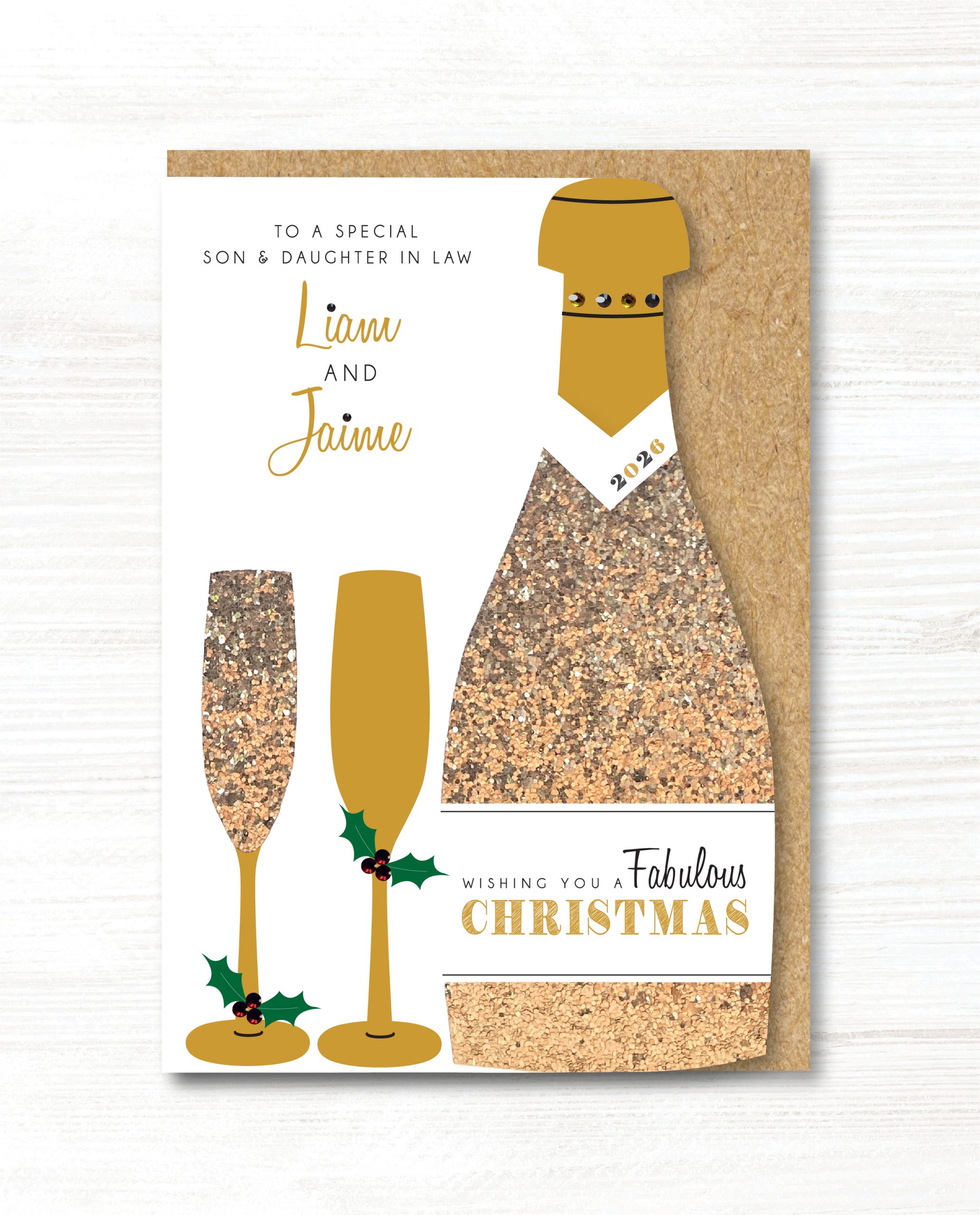 A5 Personalised Handmade Christmas Card - Any Relation