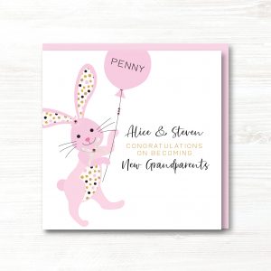 Personalised Handmade New Grandparents Card, Granddaughter