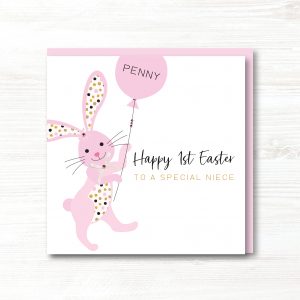 Personalised Handmade Girl 1st Easter Card
