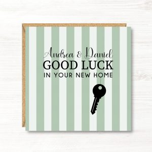 Personalised Good Luck in your New Home Card