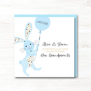 Personalised Handmade New Grandparents Card, Grandson