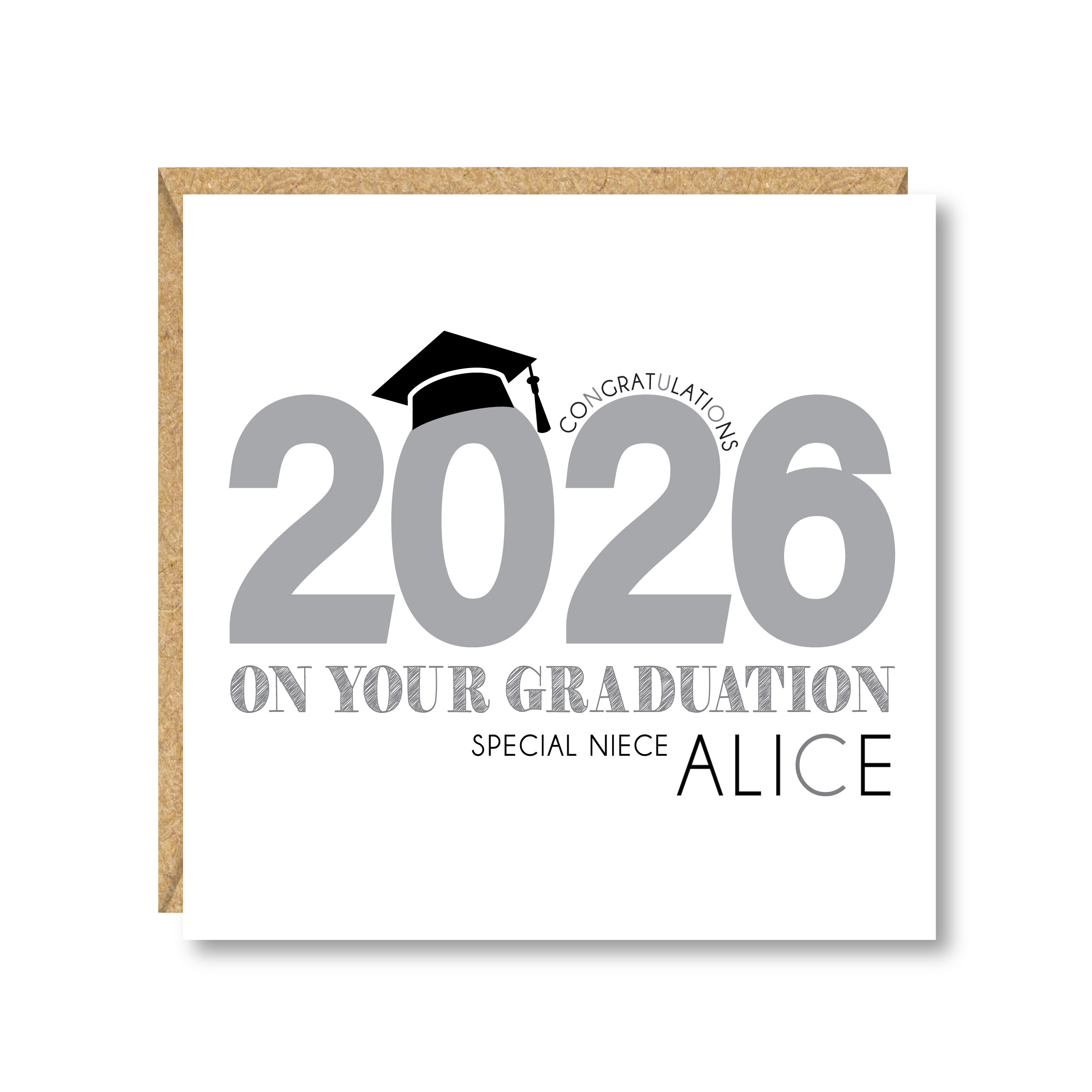 Personalised Handmade Graduation Card, Friend, Daughter, Granddaughter, Sister, Goddaughter, Son, Nephew, Grandson, Godson, Brother, Sister - Image 2
