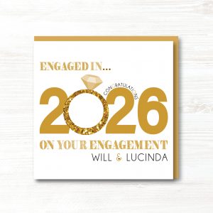 Personalised Handmade Engagement Card