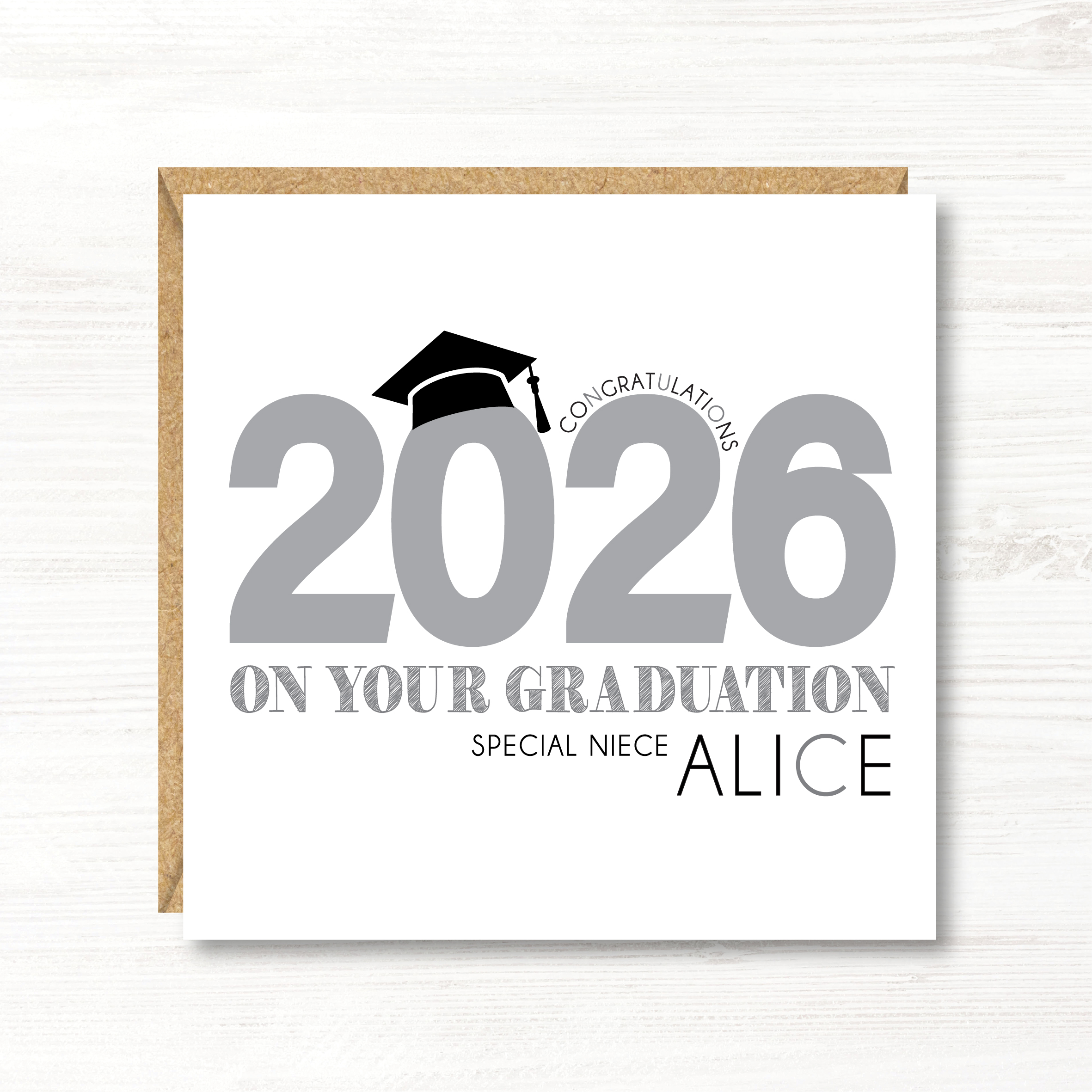 Personalised Handmade Graduation Card, Friend, Daughter, Granddaughter, Sister, Goddaughter, Son, Nephew, Grandson, Godson, Brother, Sister