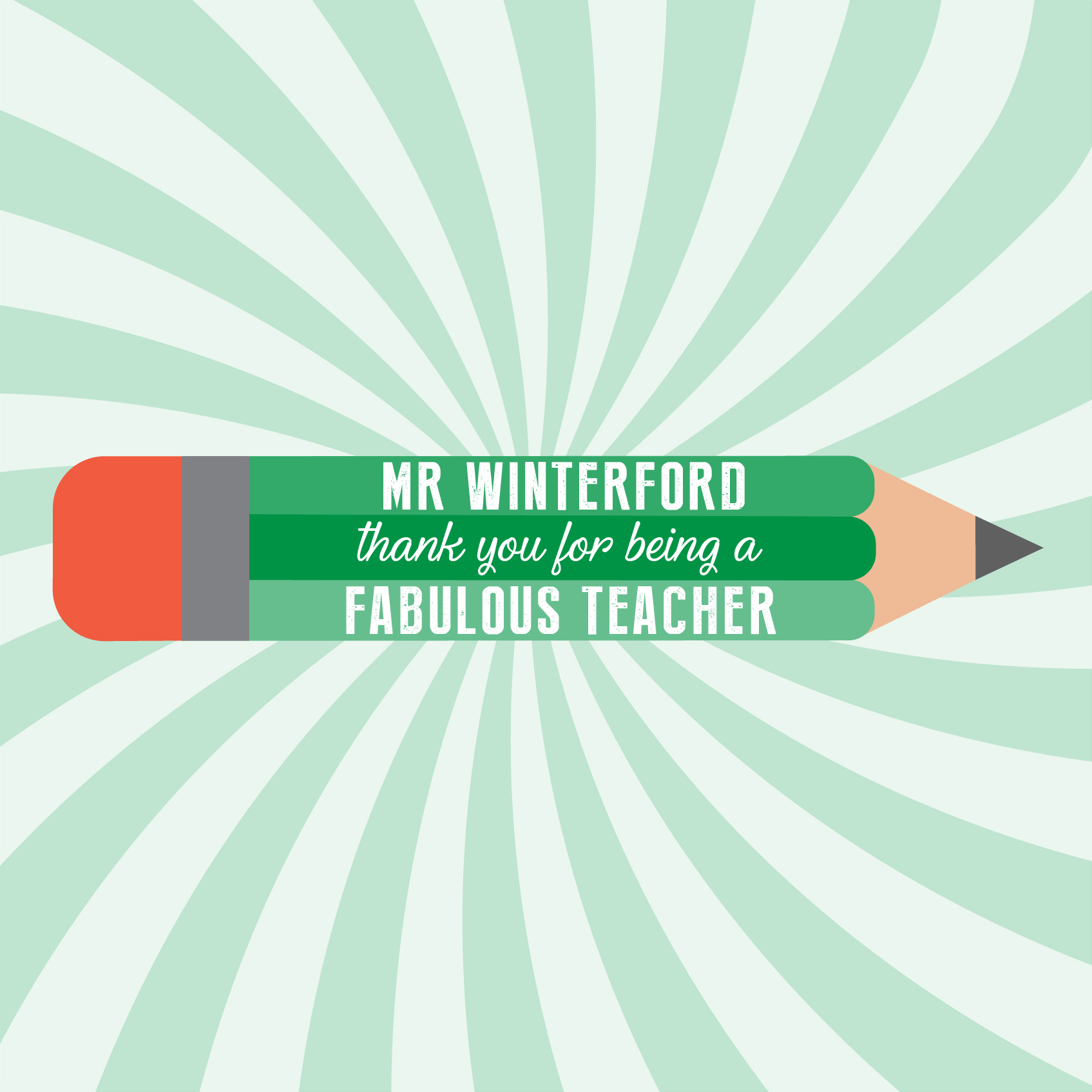 Personalised Thank You Teacher Card - Image 2