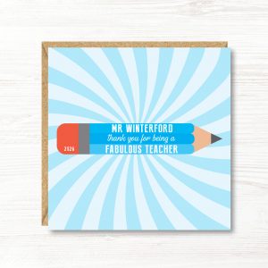 Personalised Thank You Teacher Card