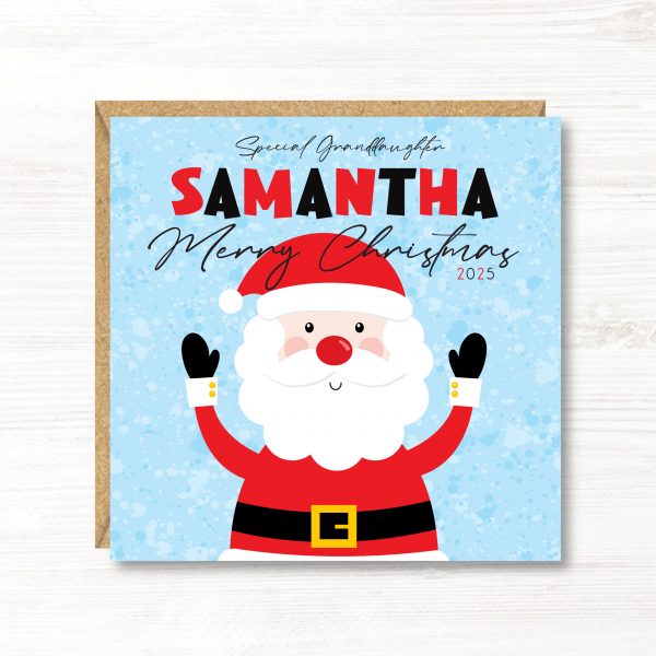 Personalised Children's Christmas Card, Father Christmas, Daughter, Son, Niece, Nephew, Goddaughter, Sister, Brother, Great Granddaughter